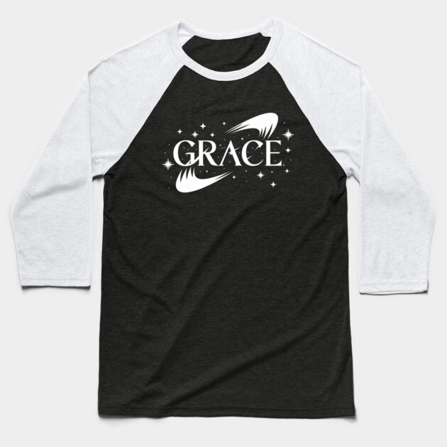 Grace: Divine Light in the Stars Baseball T-Shirt by Rox