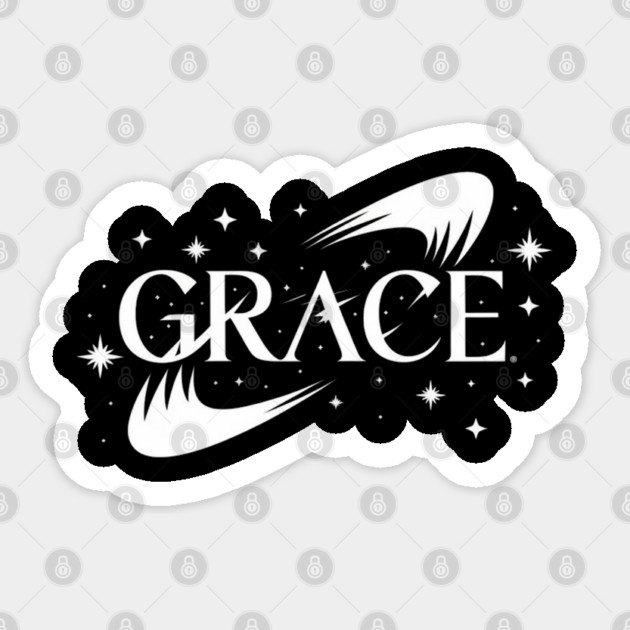 Grace: Divine Light in the Stars Sticker by Rox