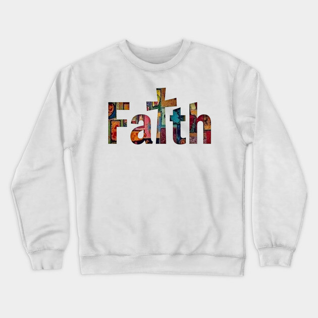 Faith in Full Color – Christian Cross Design Crewneck Sweatshirt by Rox