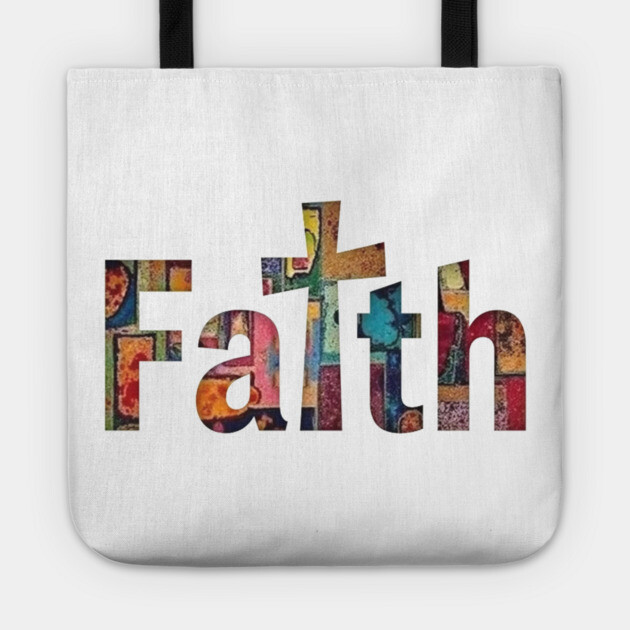 Faith in Full Color – Christian Cross Design Tote by Rox