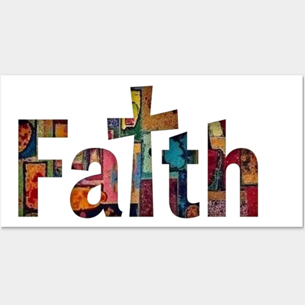 Faith in Full Color – Christian Cross Design Wall Art by Rox