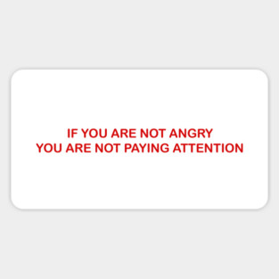 IF YOU ARE NOT ANGRY Magnet