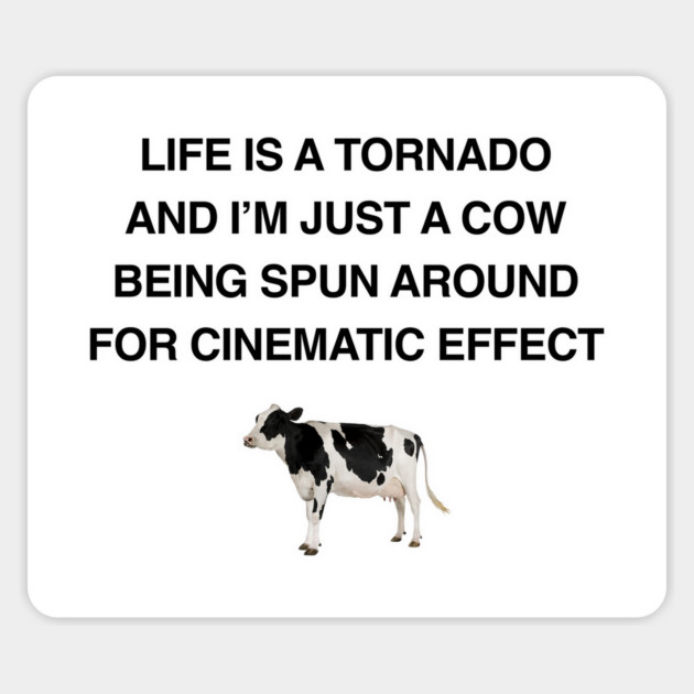 LIFE IS A TORNADO Sticker by Psychoanalytic's Store
