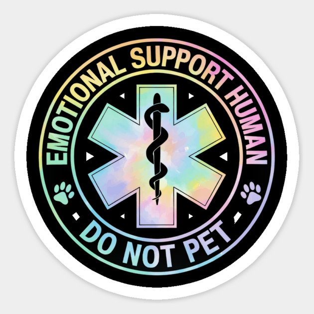 Emotional-Support-Husband-Do-Not-Pet-Tie-Dye Sticker by ArtistTee ⭐⭐⭐⭐⭐