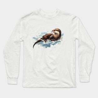 Floating Otter Long Sleeve T-Shirt