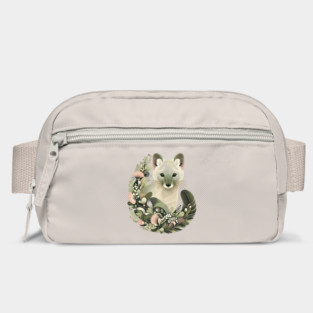 American Marten Botanical Nature Art Illustration Bag