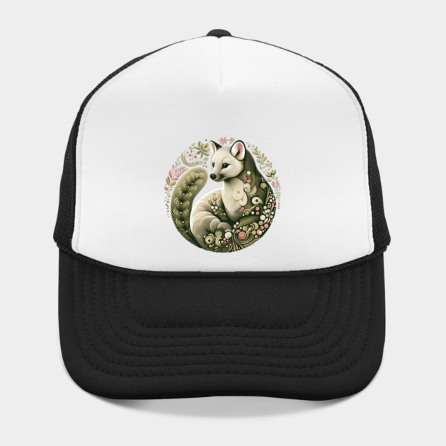 American Marten Botanical Nature Art Illustration2 by BirdsnStuff