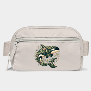 Killer Whale Botanical Nature Art Illustration Bag