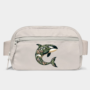 Killer Whale Botanical Nature Art Illustration2 Bag