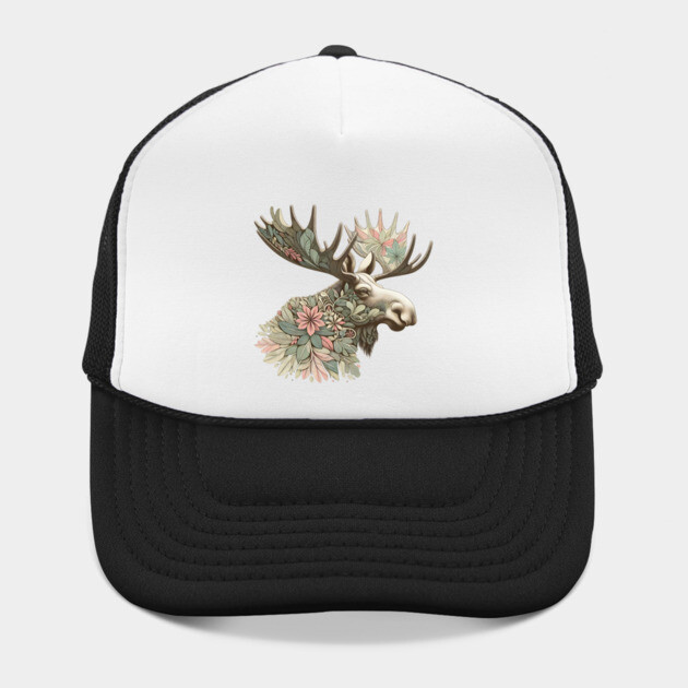 Moose Botanical Nature Art Illustration by BirdsnStuff