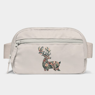 Red Deer Botanical Nature Art Illustration3 Bag
