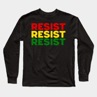 Resist- Pan African Colors Long Sleeve T-Shirt