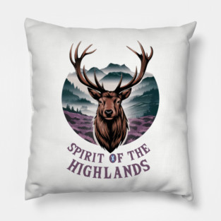 Majestic Highland stag - Spirit of the Highlands Pillow
