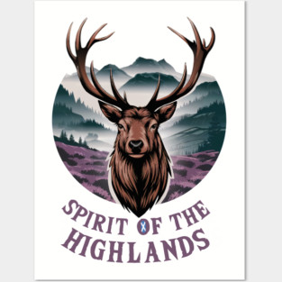 Majestic Highland stag - Spirit of the Highlands Posters and Art