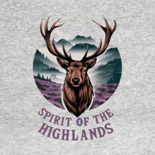 Majestic Highland stag - Spirit of the Highlands T-Shirt
