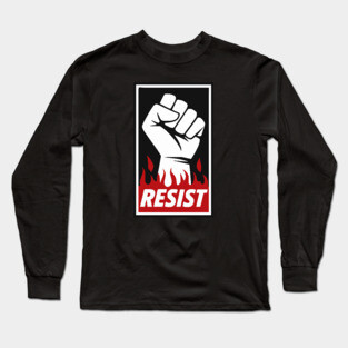 Resist Flames Fist Long Sleeve T-Shirt