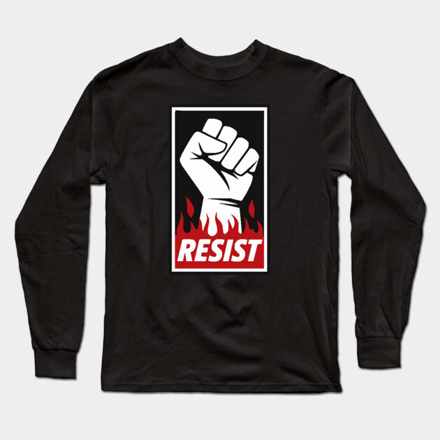 Resist Flames Fist Long Sleeve T-Shirt by UrbanLifeApparel