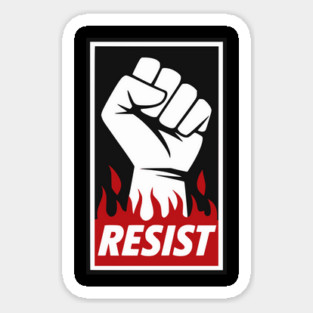 Resist Flames Fist Magnet