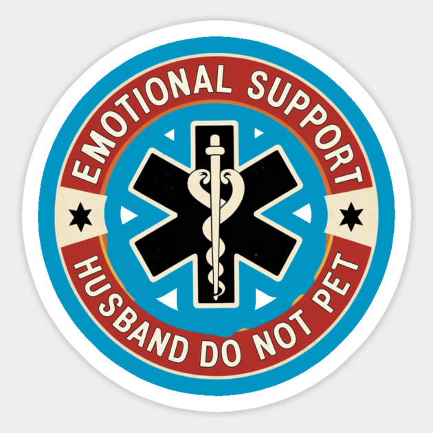 Emotional-Support-Husband-Do-Not-Pet Magnet by Creatifly Graphic Tees