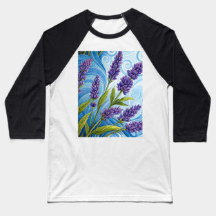 Lavender Floral Baseball T-Shirt