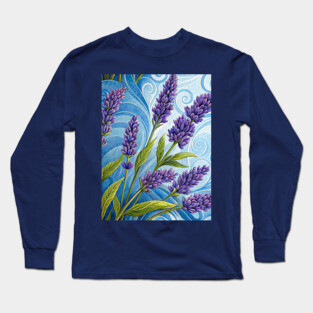 Lavender Floral Long Sleeve T-Shirt