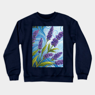 Lavender Floral Crewneck Sweatshirt