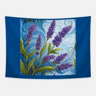 Lavender Floral Tapestry