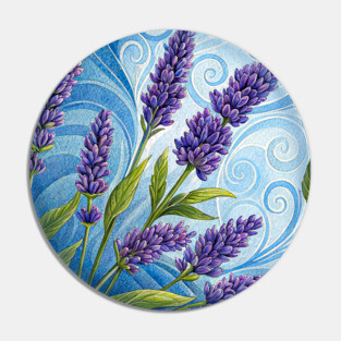 Lavender Floral Pin