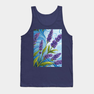 Lavender Floral Tank Top
