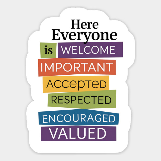 everyone is welcome here Magnet by ArtistTee ⭐⭐⭐⭐⭐