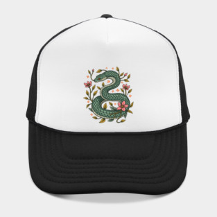 Botanical Serpent Nature Inspired Design Hat