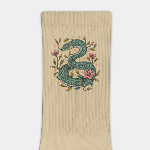 Botanical Serpent Nature Inspired Design by BirdsnStuff
