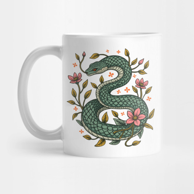 Botanical Serpent Nature Inspired Design by BirdsnStuff