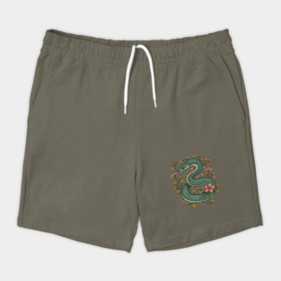 Botanical Serpent Nature Inspired Design Shorts