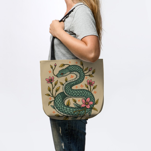 Botanical Serpent Nature Inspired Design by BirdsnStuff
