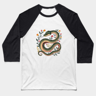 Botanical Serpent Nature Inspired Design2 Baseball T-Shirt