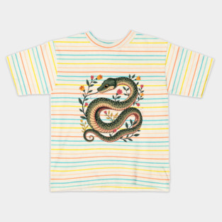 Botanical Serpent Nature Inspired Design2 Kids T-Shirt