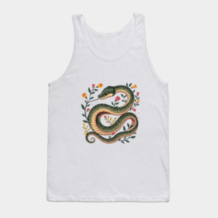 Botanical Serpent Nature Inspired Design2 Tank Top