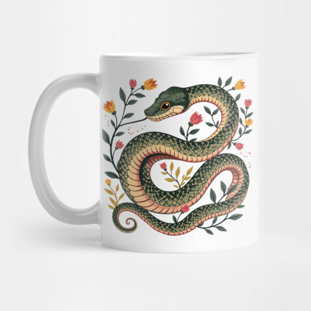 Botanical Serpent Nature Inspired Design2 by BirdsnStuff