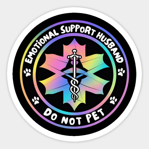 Emotional-Support-Husband-Do-Not-Pet Magnet by Creatifly Graphic Tees