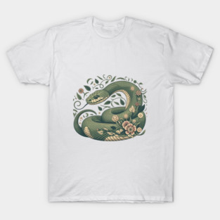 Botanical Serpent Nature Inspired Design3 T-Shirt