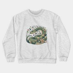 Botanical Serpent Nature Inspired Design3 Crewneck Sweatshirt