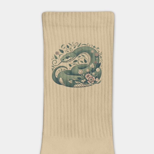 Botanical Serpent Nature Inspired Design3 by BirdsnStuff