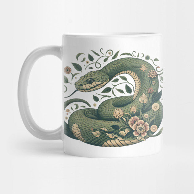 Botanical Serpent Nature Inspired Design3 by BirdsnStuff