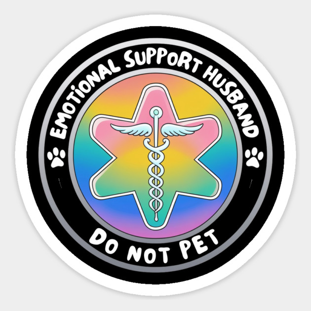Emotional-Support-Husband-Do-Not-Pet Magnet by Creatifly Graphic Tees