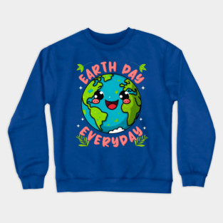 Planet Make Everyday Earth Day Environmental Mens Womens Kid Crewneck Sweatshirt