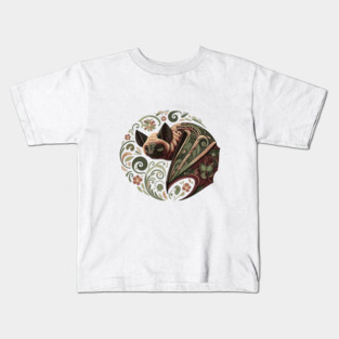 Flying Fox  Botanical Nature Art Illustration Kids T-Shirt