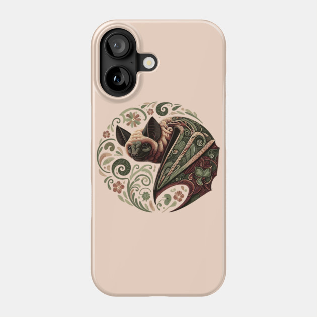 Flying Fox  Botanical Nature Art Illustration Phone Case by BirdsnStuff