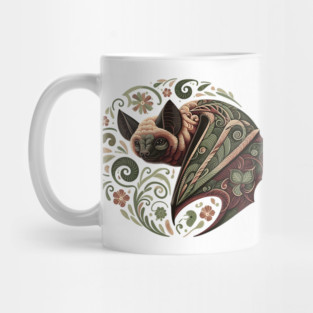 Flying Fox  Botanical Nature Art Illustration Mug