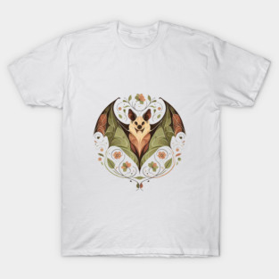 Flying Fox Botanical Nature Art Illustration2 T-Shirt